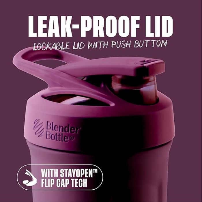 Blender Bottle Stainless Steel-Plum 24oz