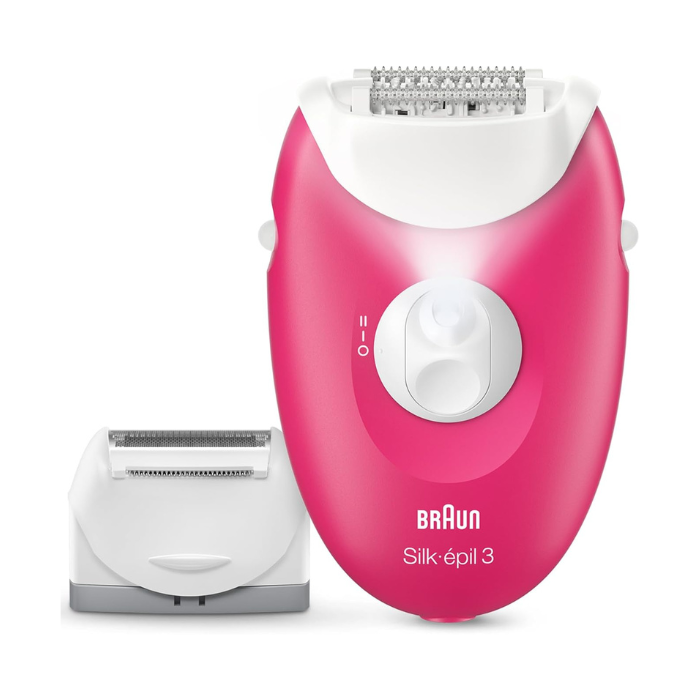 Braun Silk Epil 3 Soft Perfection Epilator Raspberry Pink SE