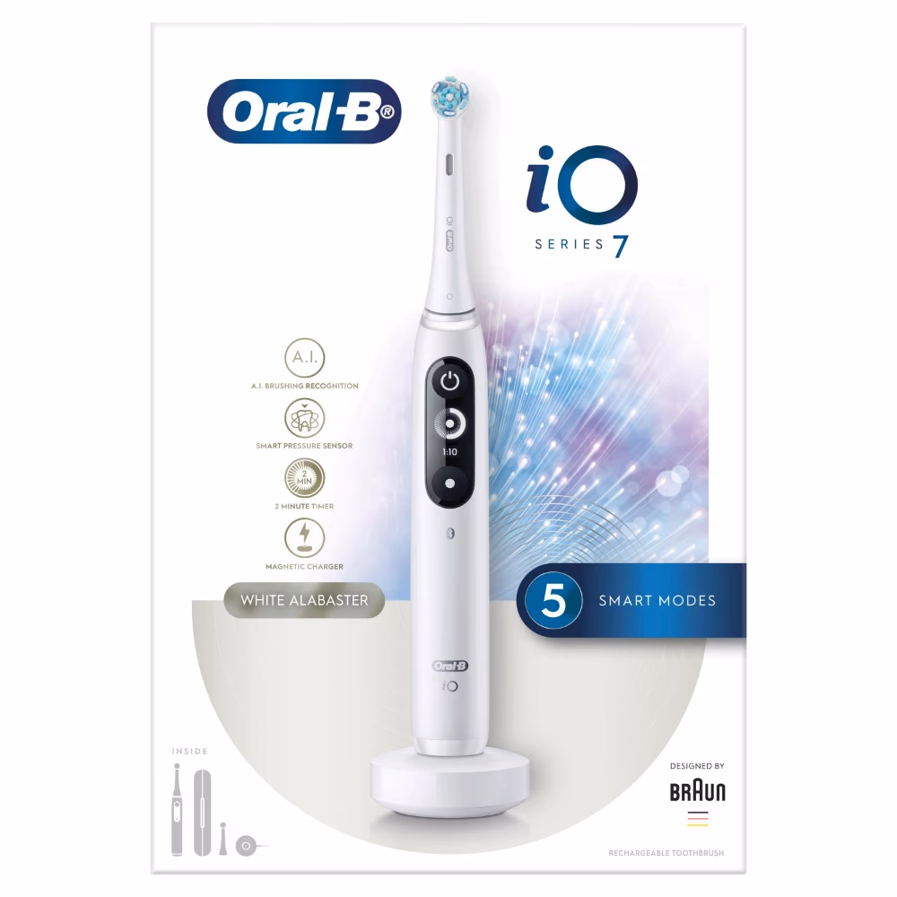 Braun Oral B iO Series 7 Electric Toothbrush White IOM7.2A1.