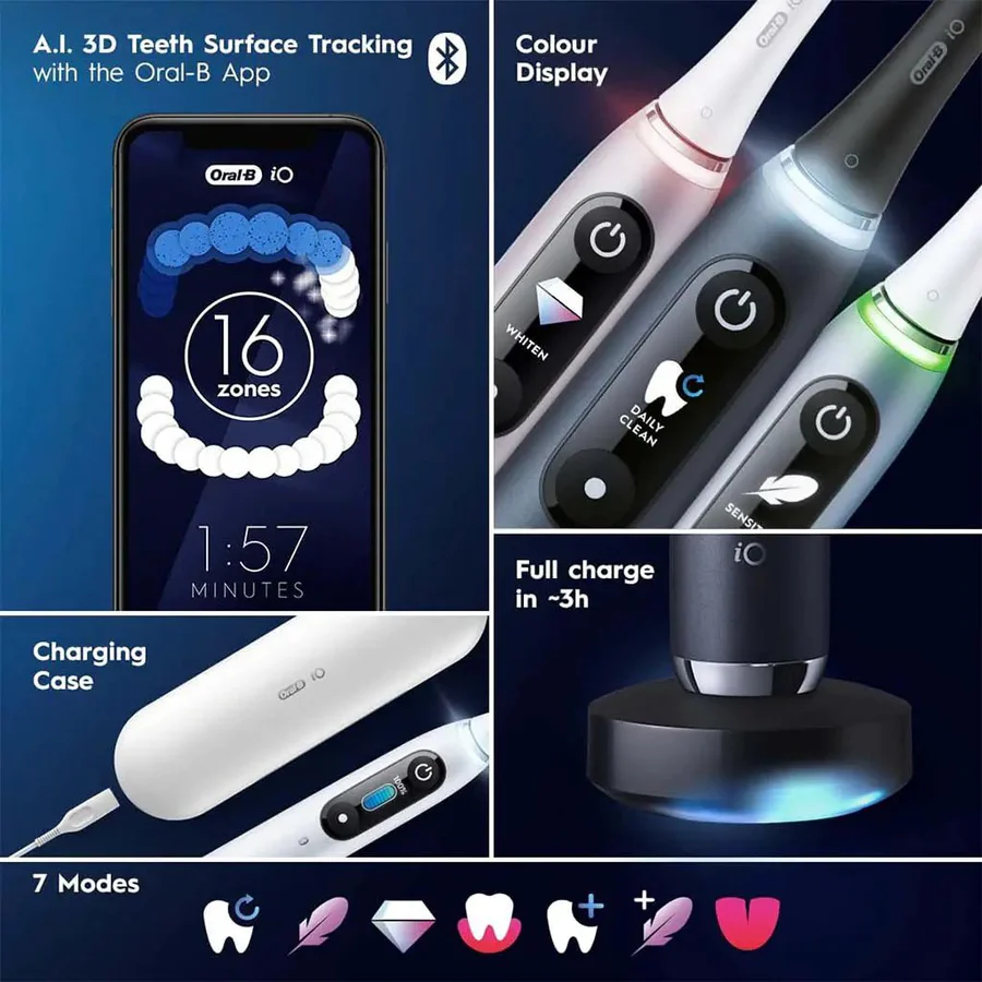 Buy Braun Oral B iO Series 9 Electric Toothbrush Black Onyx IOM9