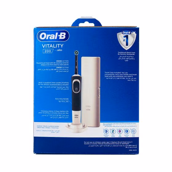 Braun Oral B Vitality 200 Toothbrush Black D100.414.1X