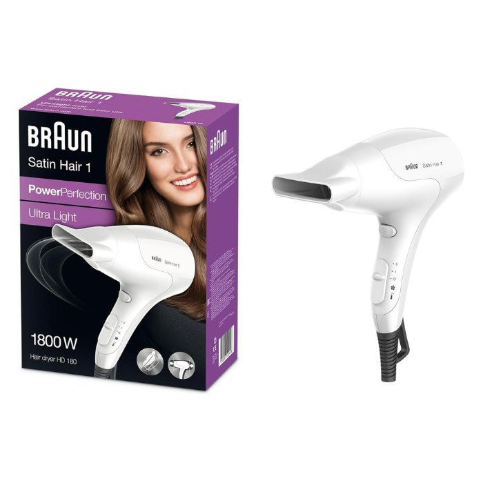 Braun Satin Hair 1 Ultra Light Hair Dryer HD180