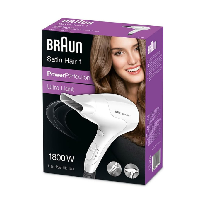 Braun Satin Hair 1 Ultra Light Hair Dryer HD180