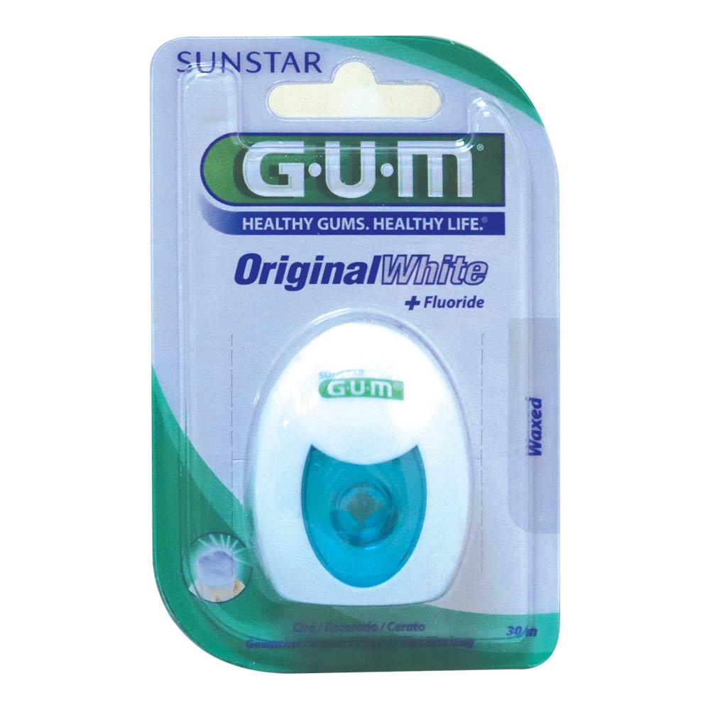 Butler Gum Original White Dental Floss – Whitening Floss for Plaque & Surface Stain Removal, 2040M