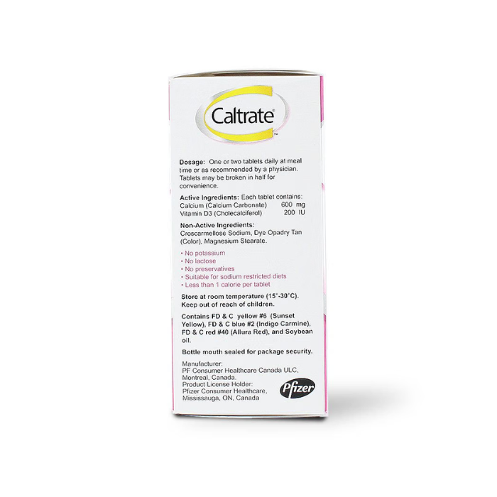 Caltrate 600 Mg With Vitamin D 60's