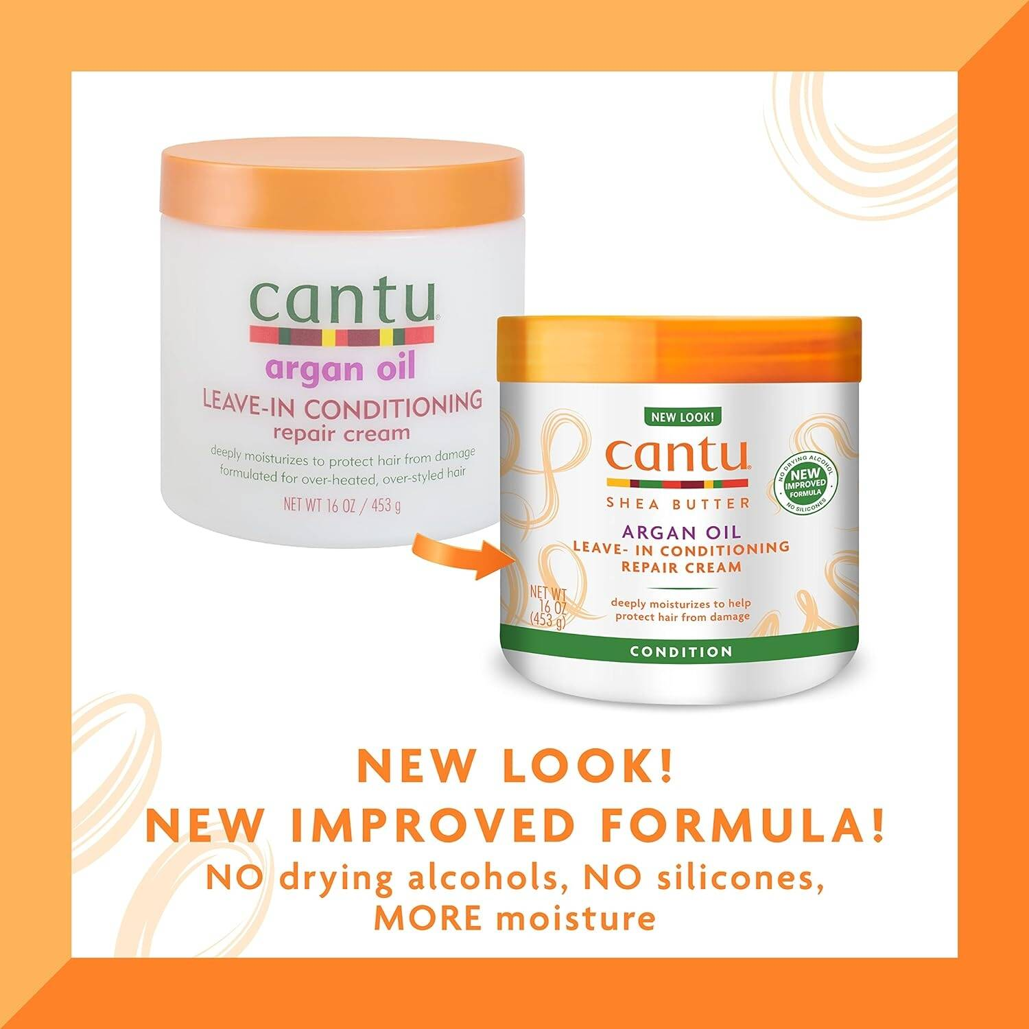 Cantu Argan Oil Leave-In Conditioning Repair Cream 453gm