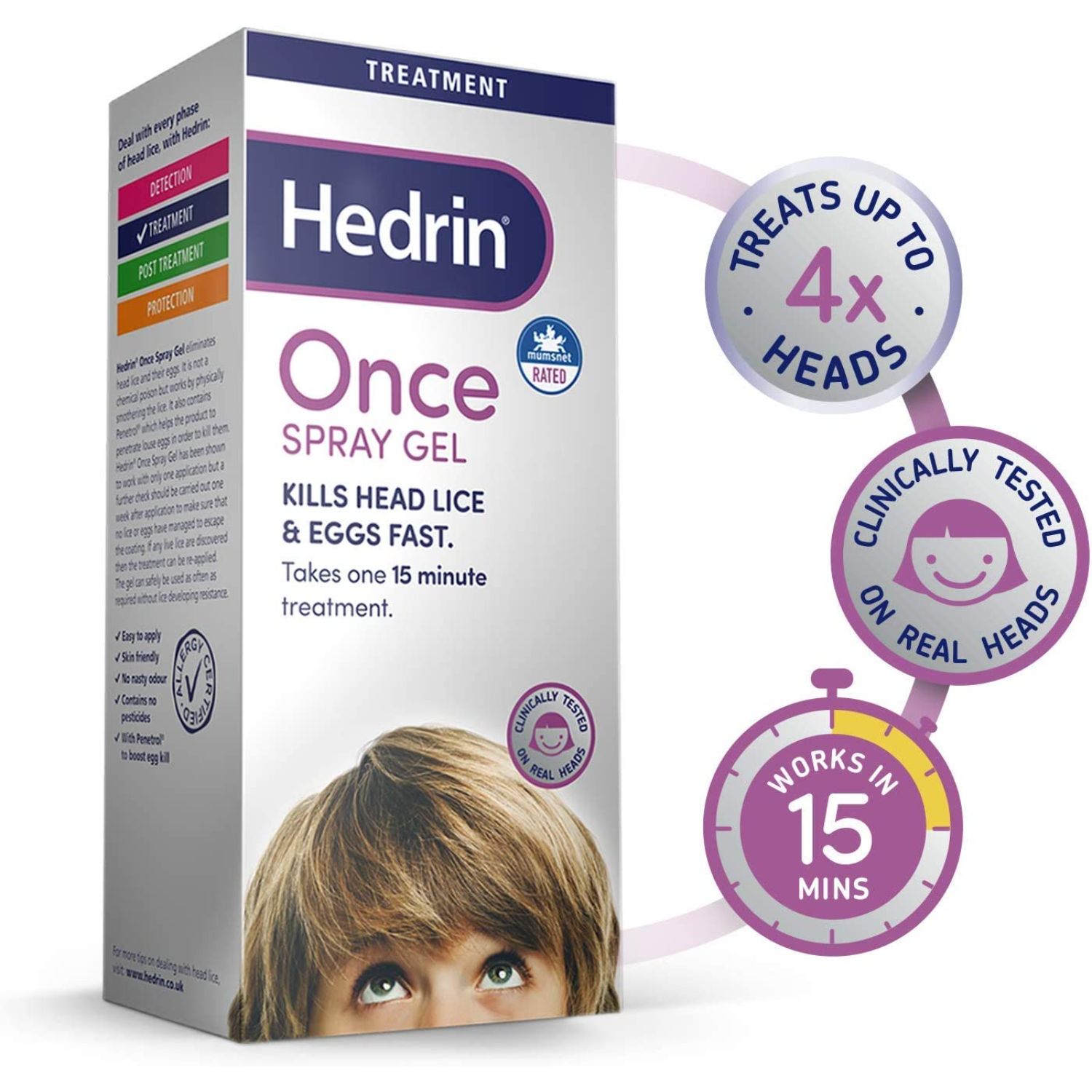 Hedrin Once Spray Gel 100ml