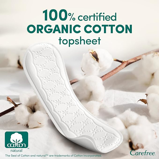 Carefree Organic Cotton Pantyliners Long 24s