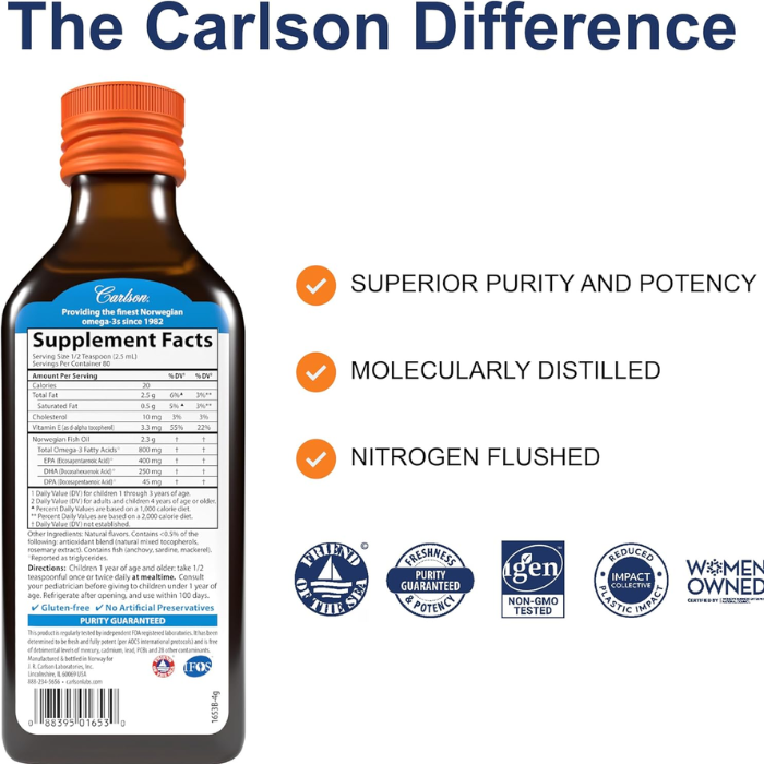Carlson Fish Oil Kids Orange 200ml