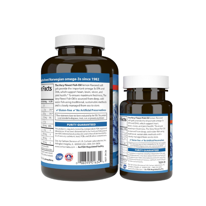 Carlson Fish Oil Lemon 120+30 Softgels
