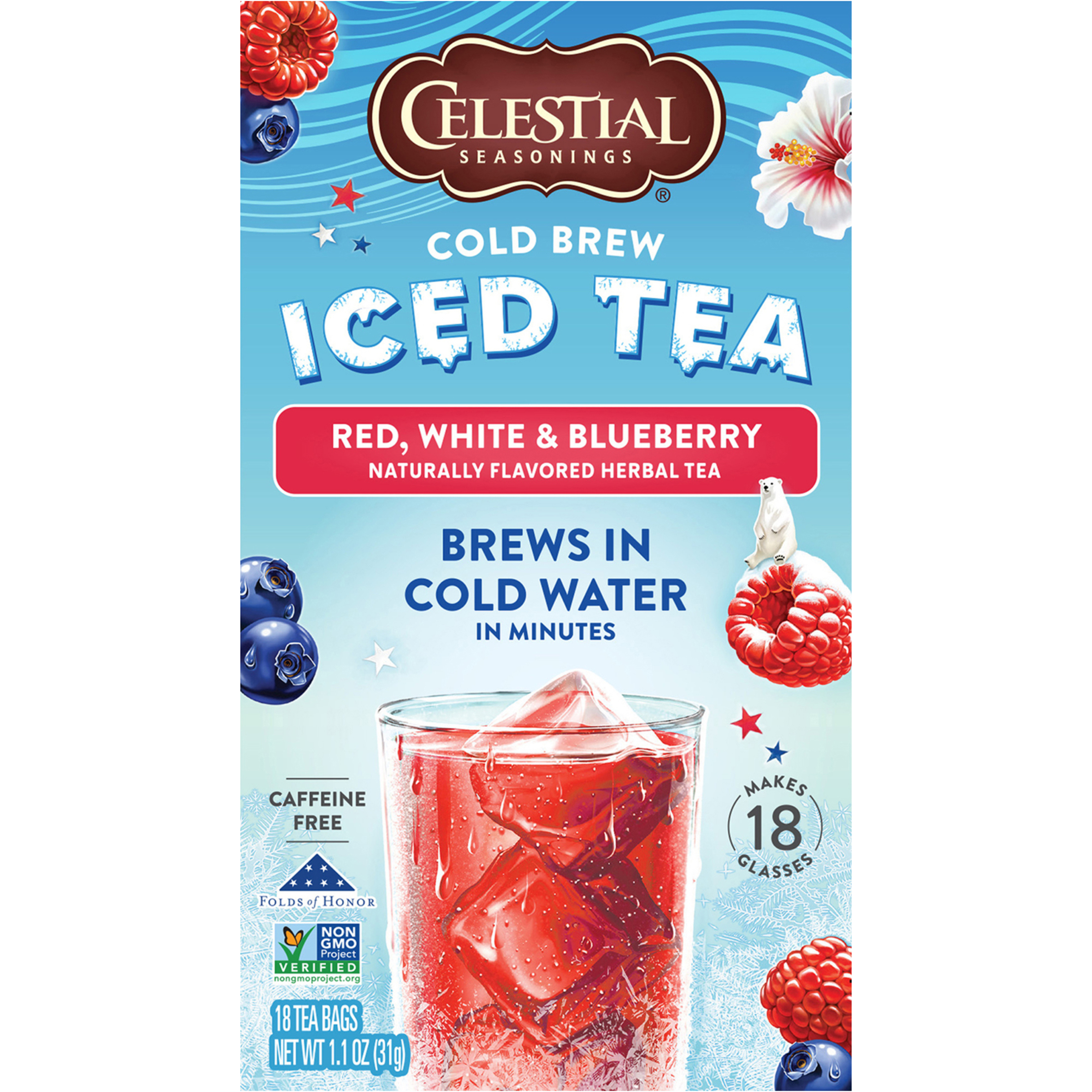 Celestial Seasonings Cold Brew Tea Blueberry 18s