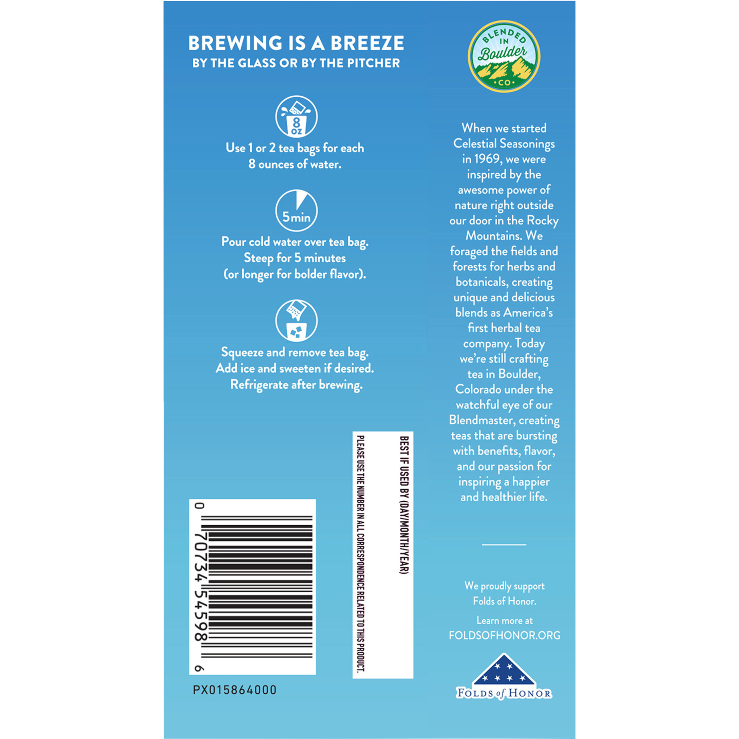 Celestial Seasonings Cold Brew Tea Blueberry 18s