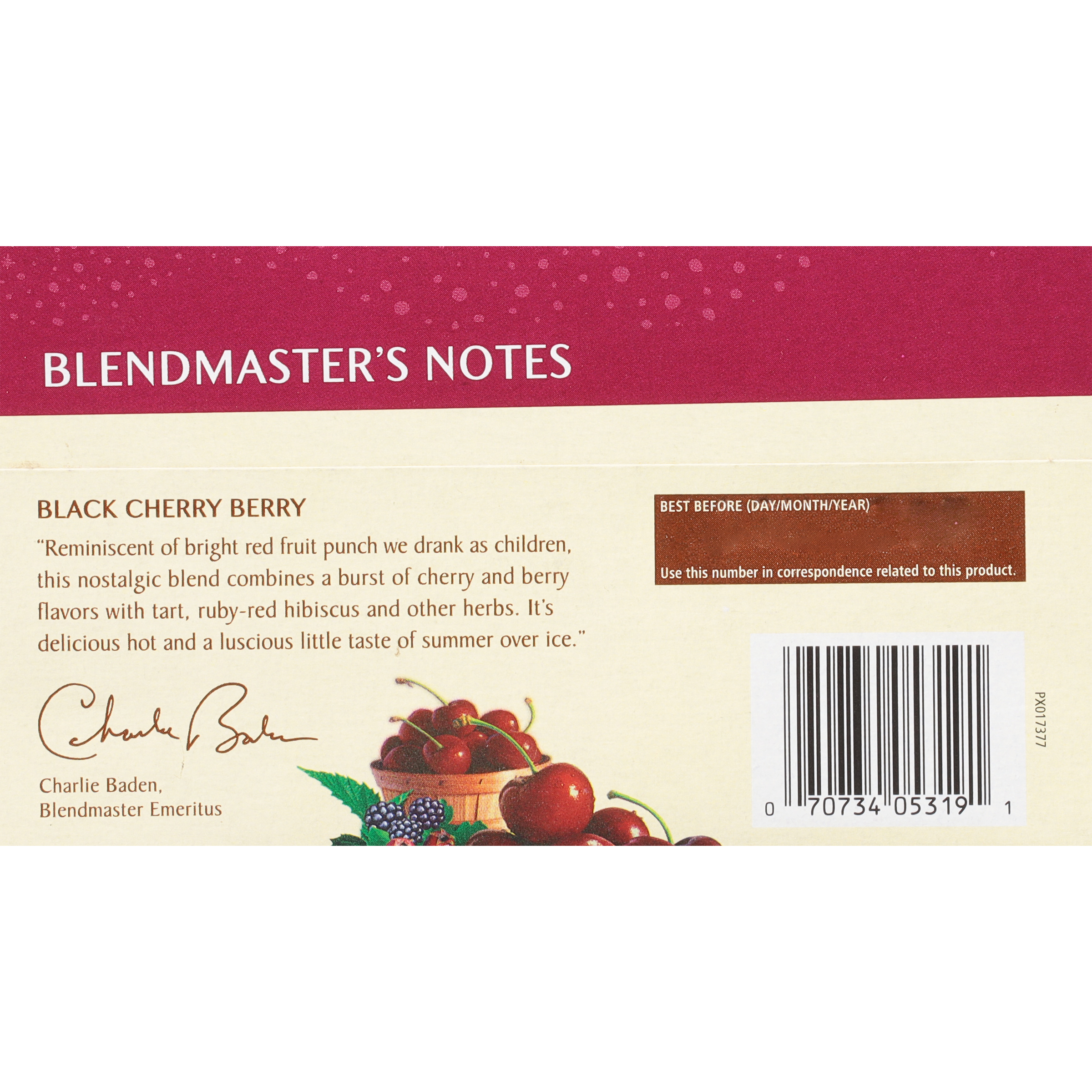 Celestial Seasonings Herbal Tea Black Cherry 20s