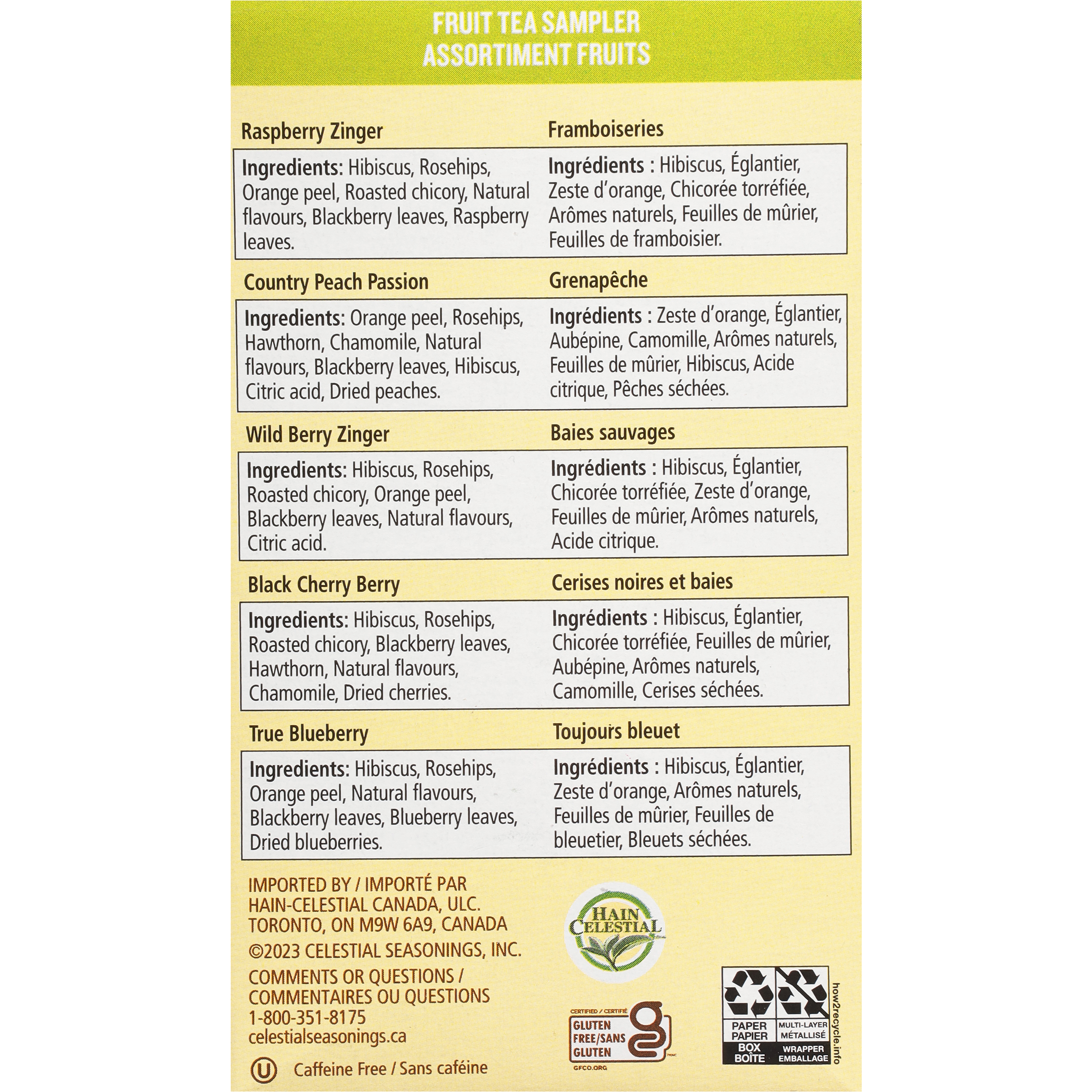 Celestial Seasonings Herbal Tea Fruit Sampler 18s