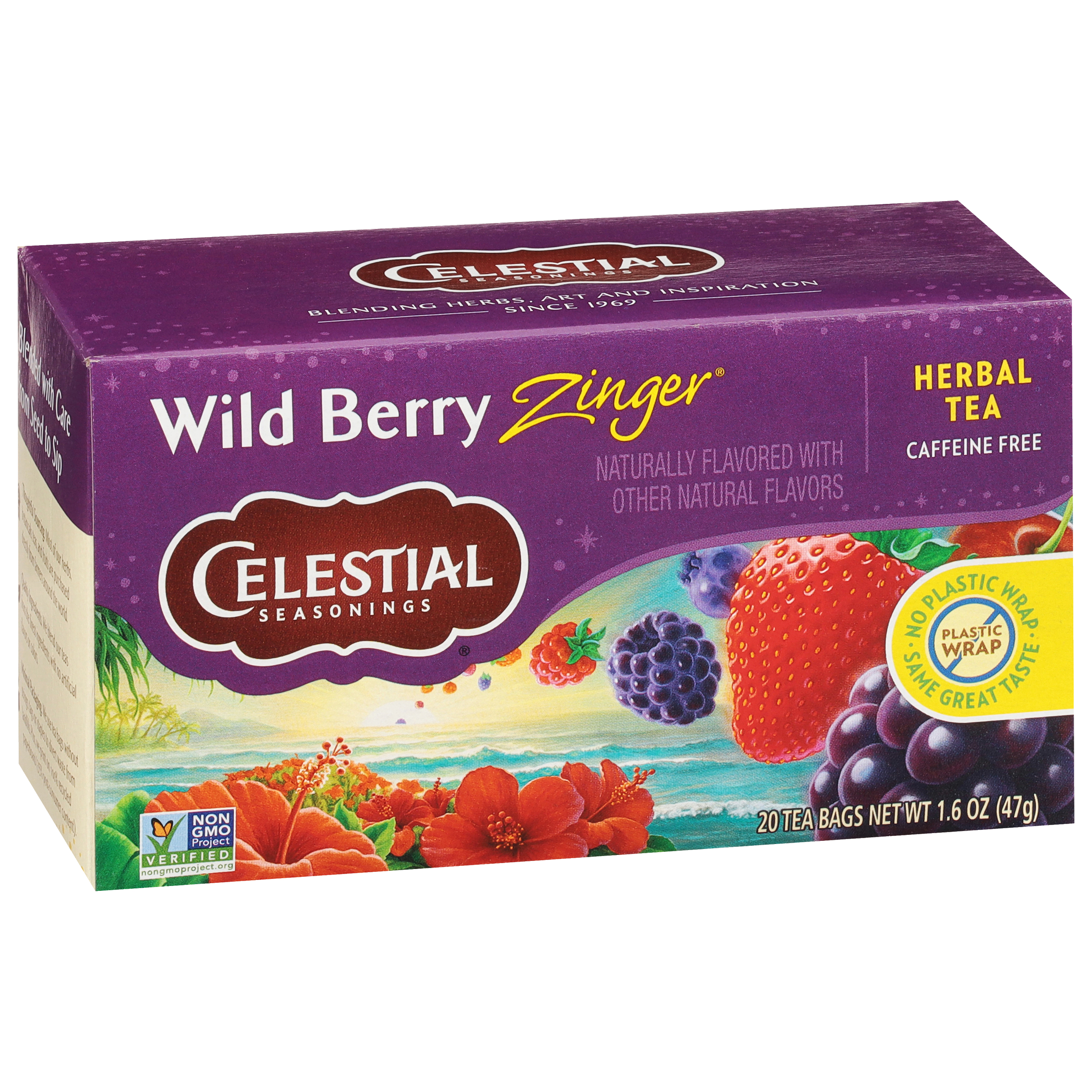 Celestial Seasonings Herbal Tea Wild Berry Zinger 20s