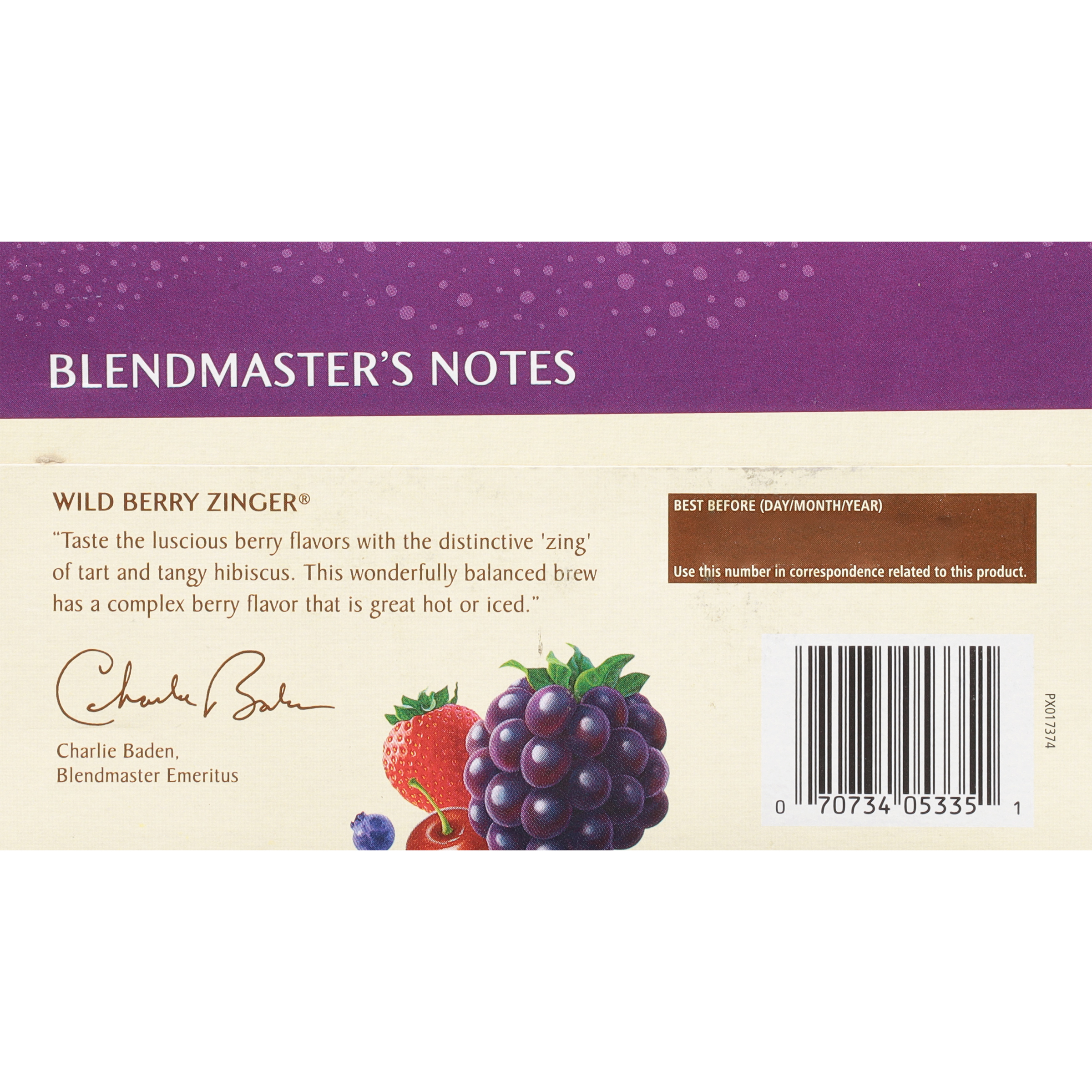 Celestial Seasonings Herbal Tea Wild Berry Zinger 20s
