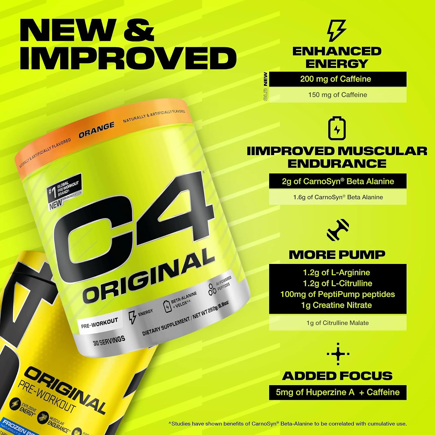 Cellucor C4 Original Powder Orange Burst 30 Servings 174g