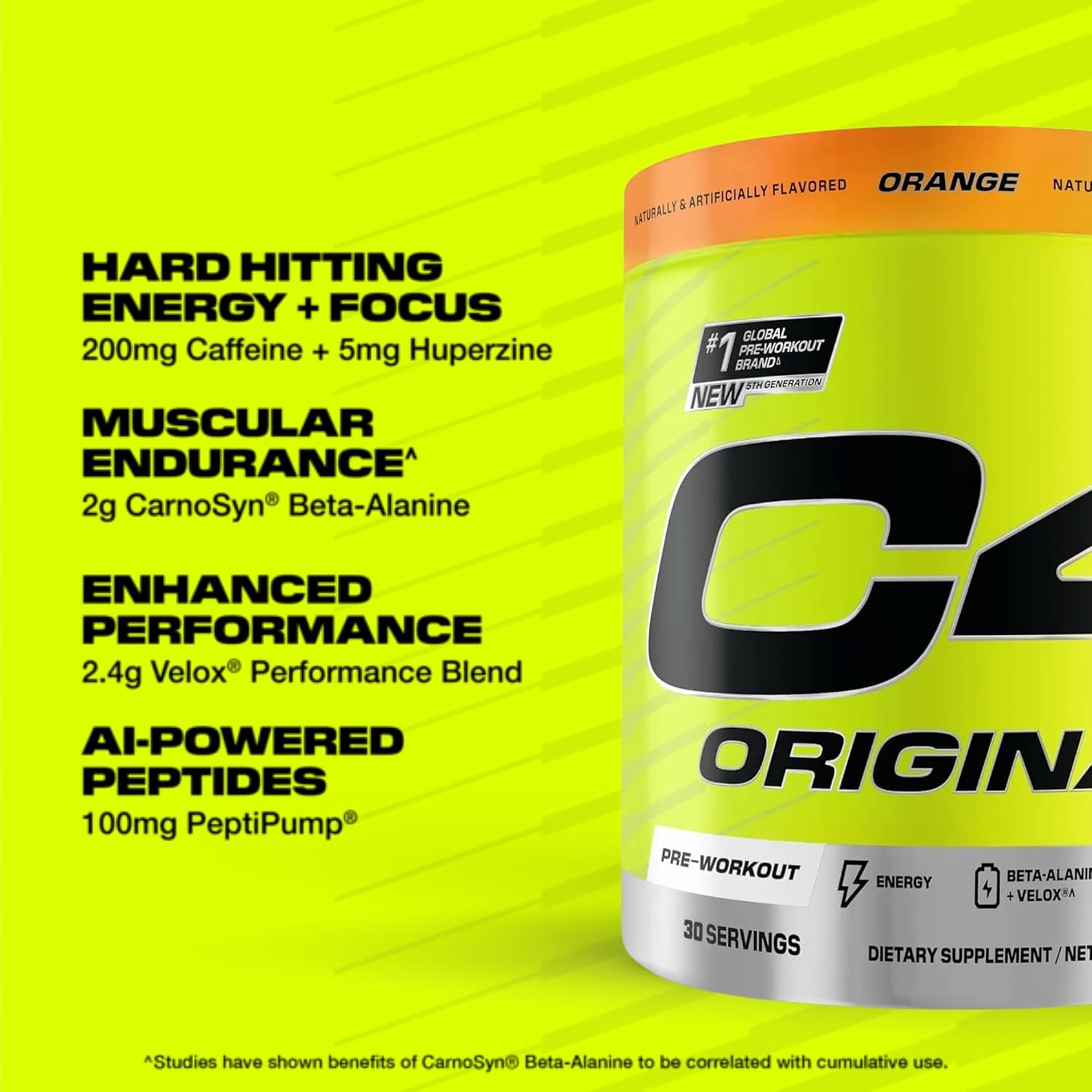 Cellucor C4 Original Powder Orange Burst 30 Servings 174g