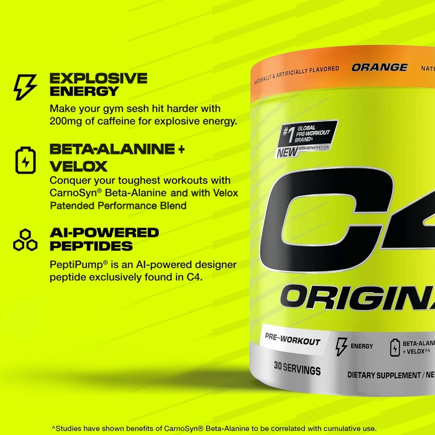 Cellucor C4 Original Powder Orange Burst 30 Servings 174g