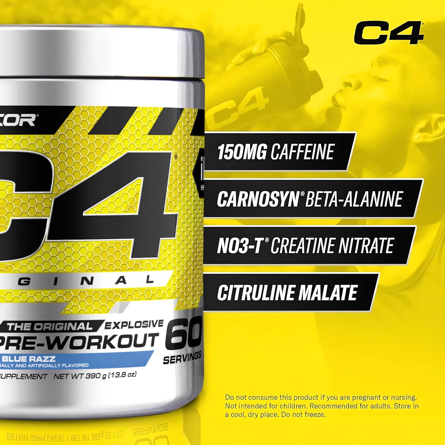 Cellucor C4 Original Icy Blue Razz 60 Servings