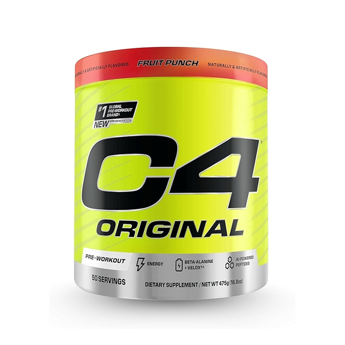 Cellucor C4 Original Pre-Workout Fruit Punch 475g, Energy, Focus and Endurance, 50 Servings