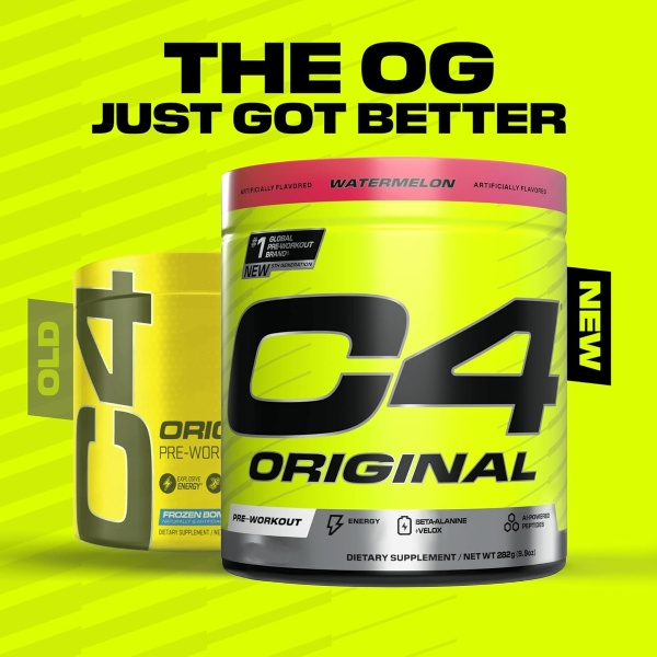 Cellucor C4 Original Pre-Workout Fruit Punch 475g, Energy, Focus and Endurance, 50 Servings