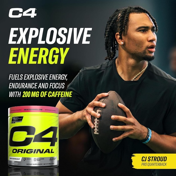 Cellucor C4 Original Pre-Workout Fruit Punch 475g, Energy, Focus and Endurance, 50 Servings