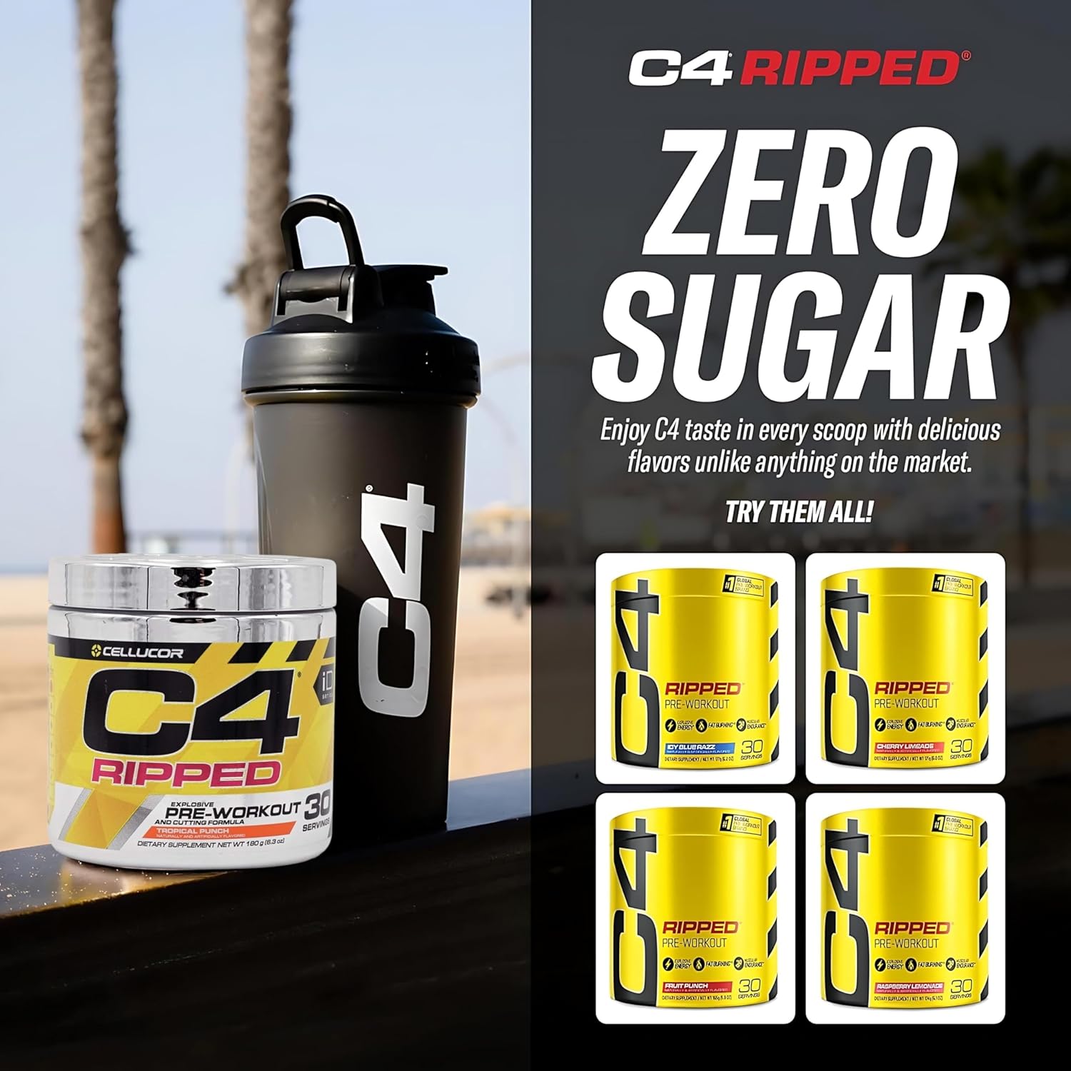 Cellucor C4 Ripped Tropical Punch 30 Servings 174g