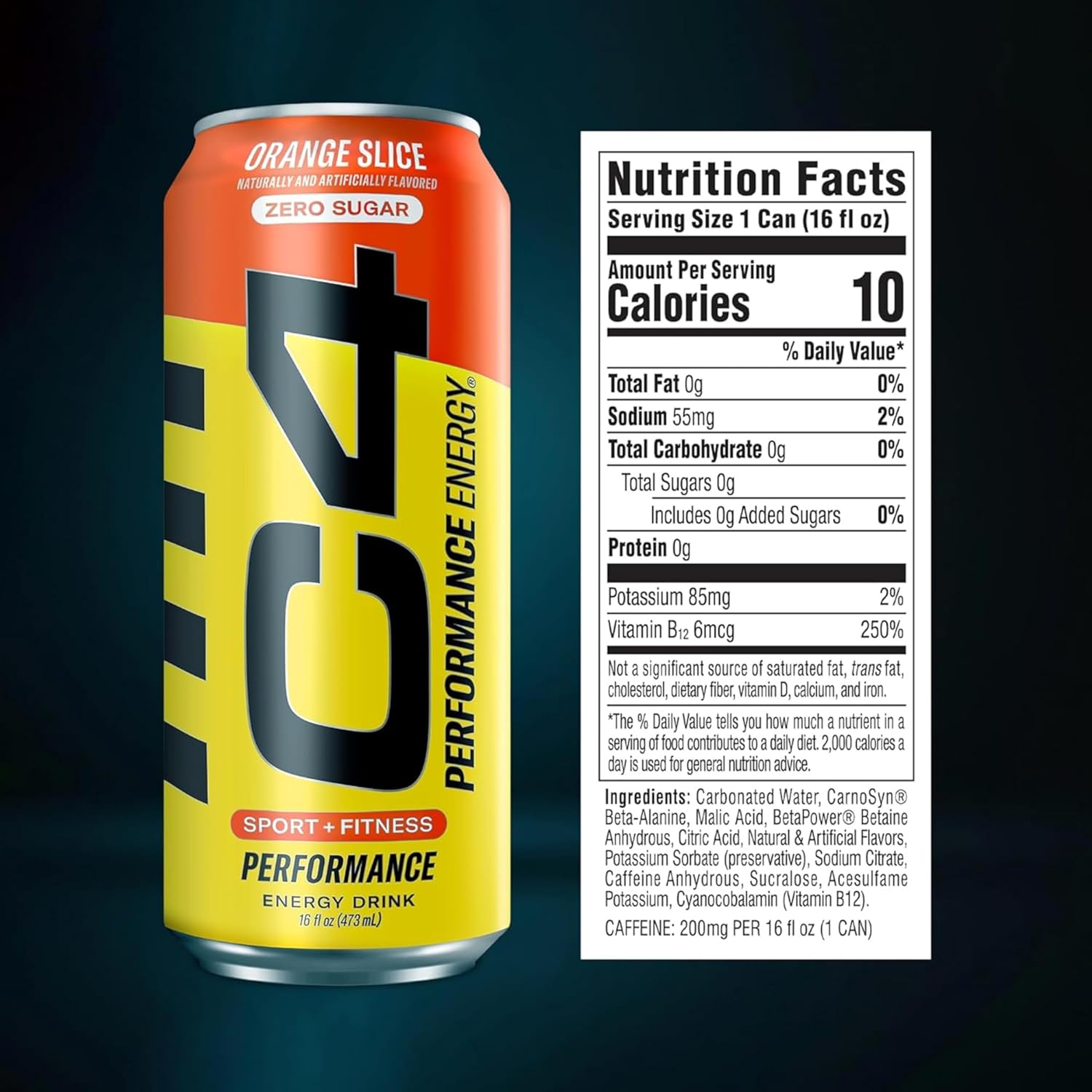 Cellucor C4 RTD Carbonated Drink Orange Slice 1s