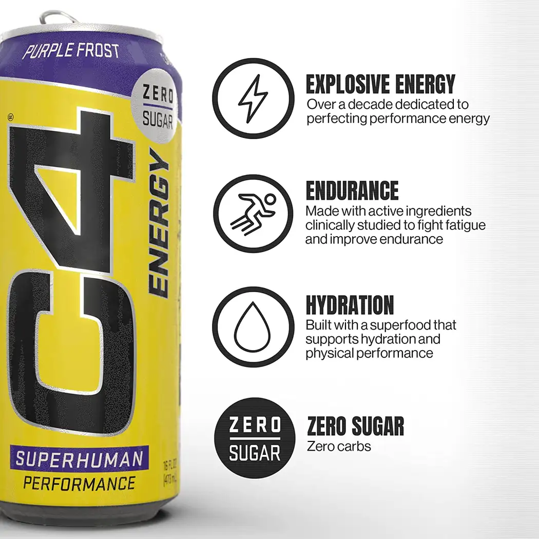 Cellucor C4 RTD Carbonated Purple Frost 1s