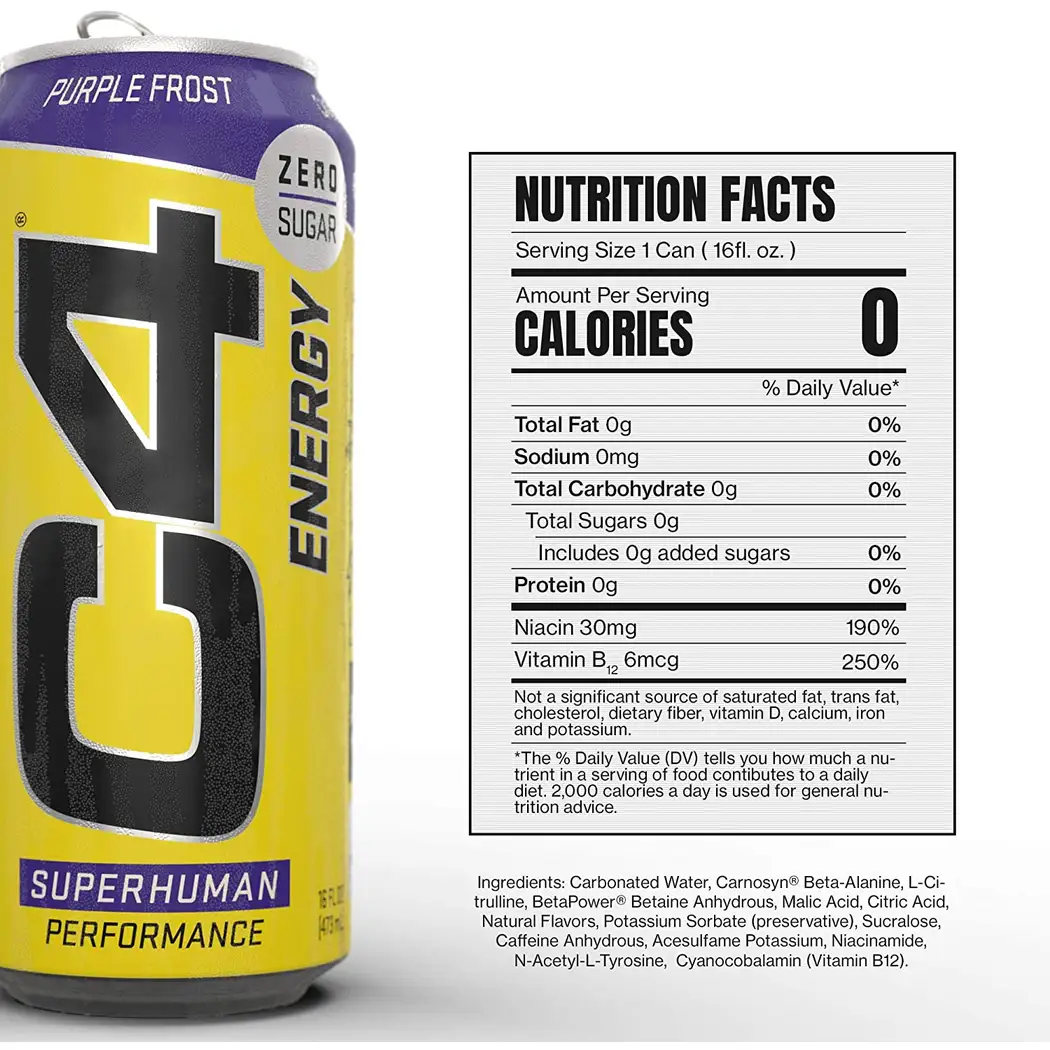 Cellucor C4 RTD Carbonated Purple Frost 1s