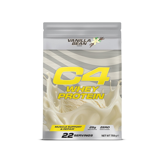 Cellucor C4 Whey Protein Powder Vanilla Bean, Fast-Digesting for Muscle Recovery, 759g