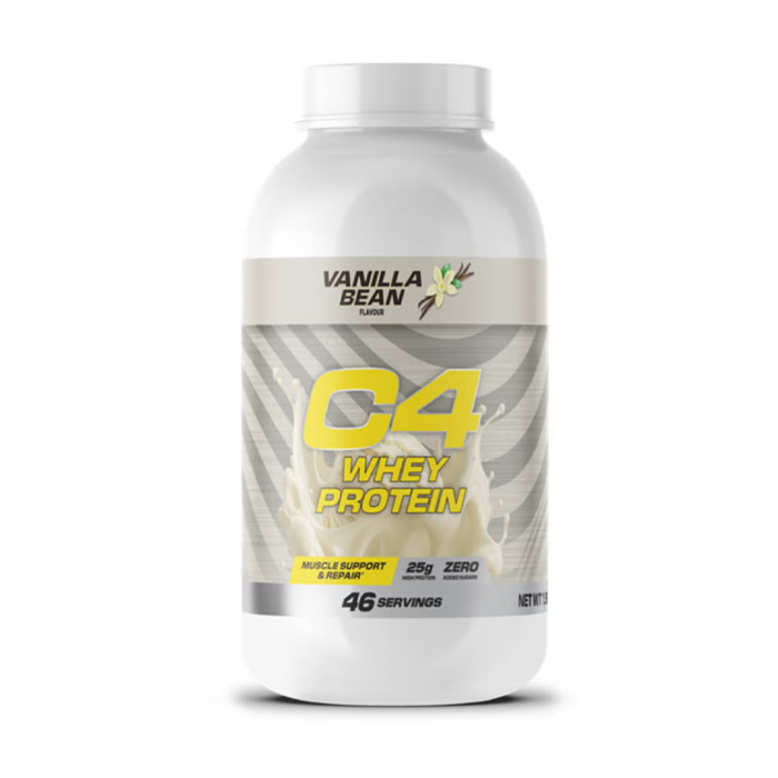 Cellucor C4 Whey Protein Powder Vanilla Bean, Fast-Digesting for Muscle Recovery, 1.58kg