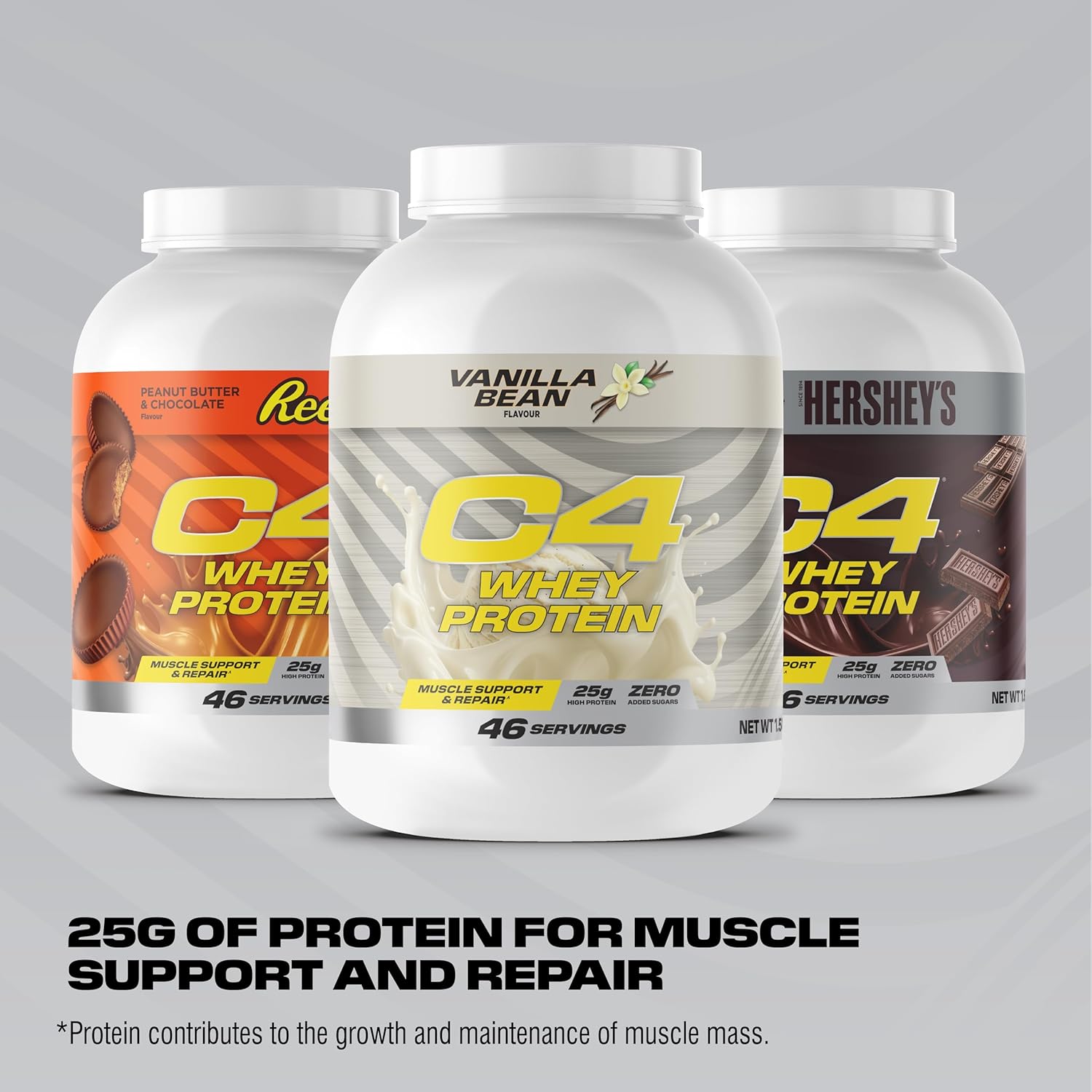 Cellucor C4 Whey Protein Powder Vanilla Bean, Fast-Digesting for Muscle Recovery, 1.58kg