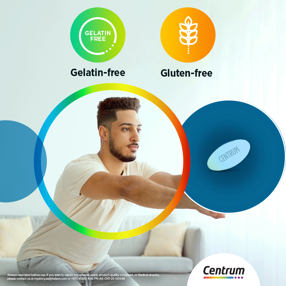 Centrum Men Multivitamin & Mineral Tablets for Energy, Immunity and Muscle Function, 30 Tablets