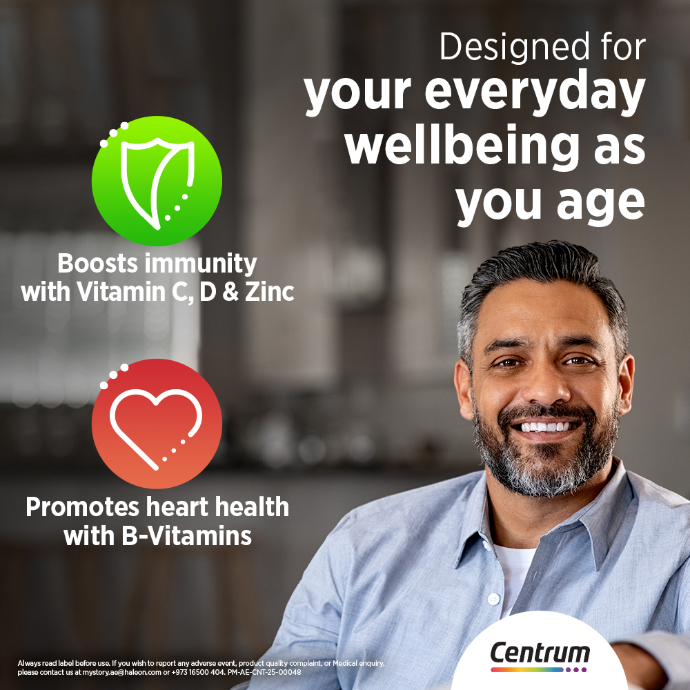 Centrum Silver Adult 50+ Multivitamin, Heart, Bone, Eye & Whole-Body Health Support, 30 Tablets
