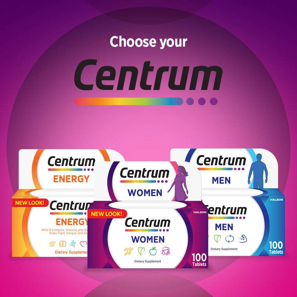 Centrum Women Multivitamin & Mineral Tablets for Energy, Immunity and Bone Health, 100 Tablets
