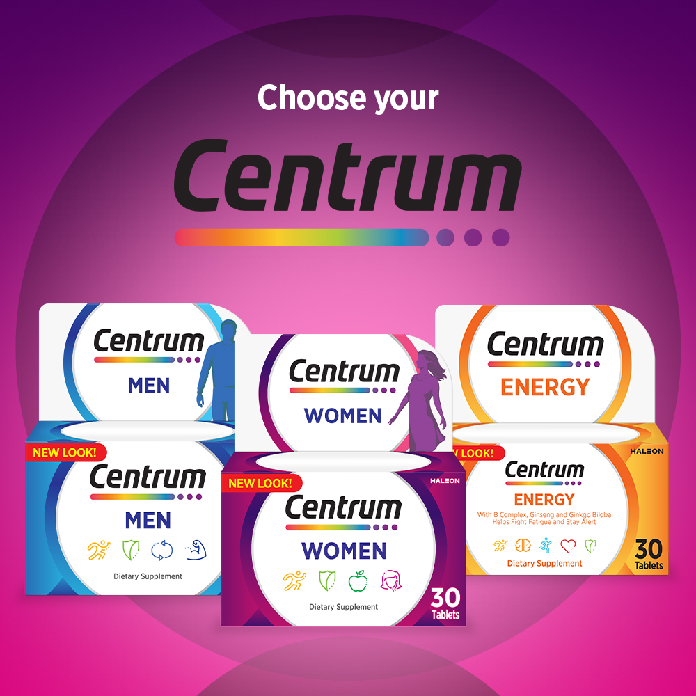 Centrum Women Multivitamin & Mineral Tablets for Energy, Immunity and Bone Health, 30 Tablets