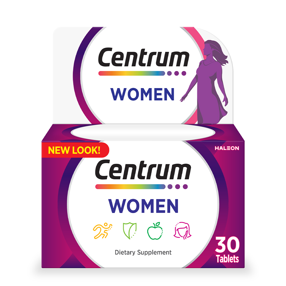 Centrum Women Multivitamin & Mineral Tablets for Energy, Immunity and Bone Health, 30 Tablets