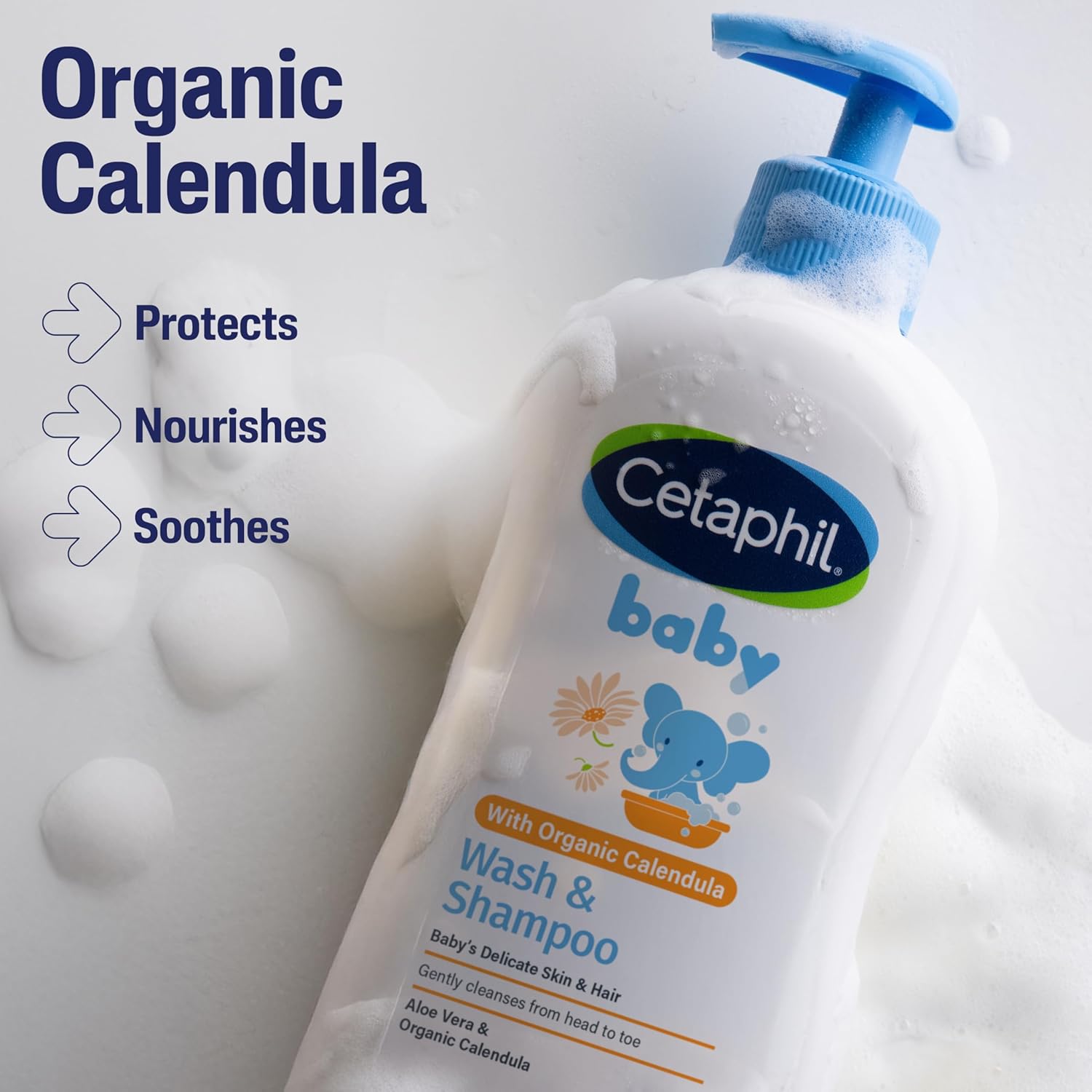 Cetaphil Baby Wash And Shampoo With Organic Calendula 400ml