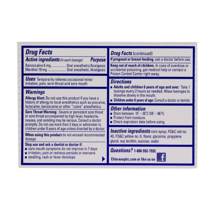Chloraseptic Lc Lozenges Citrus 18's