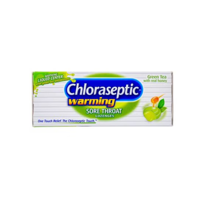 Chloraseptic Warming Green Tea with Real Honey Lozenges 18s