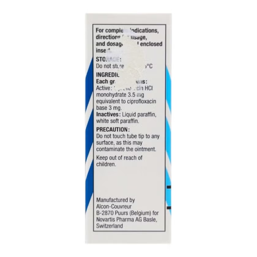 CILOXAN 0.3% EYE OINTMENT 3.5GM