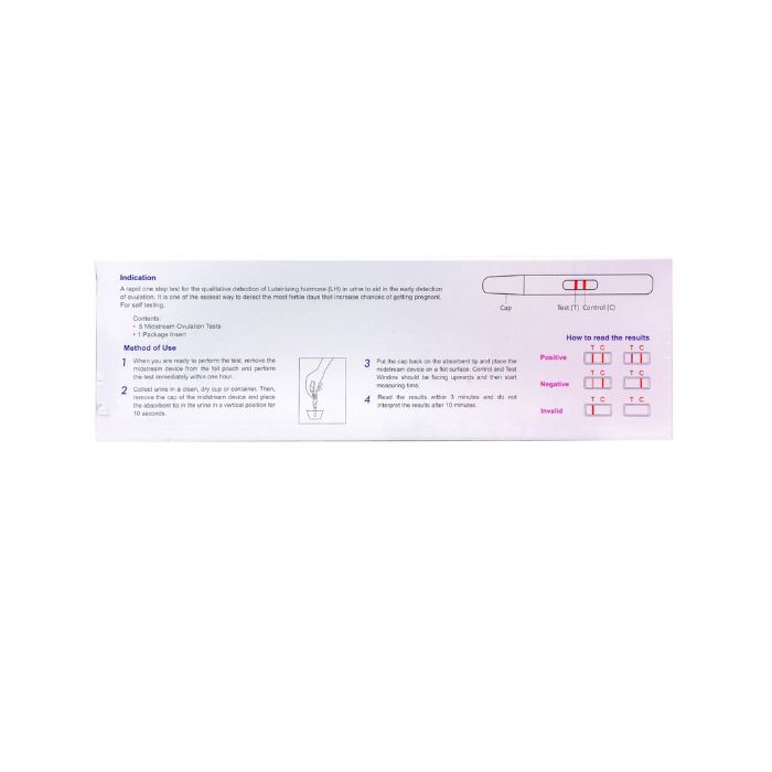 Cleartest Early Detection Midstream Ovulation Test 5's / Box