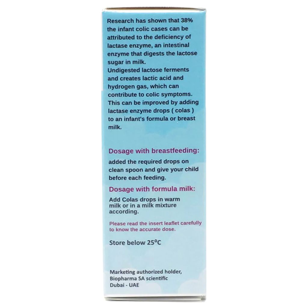 Colas Colic Infant Drops 10 ml Glass Bottle