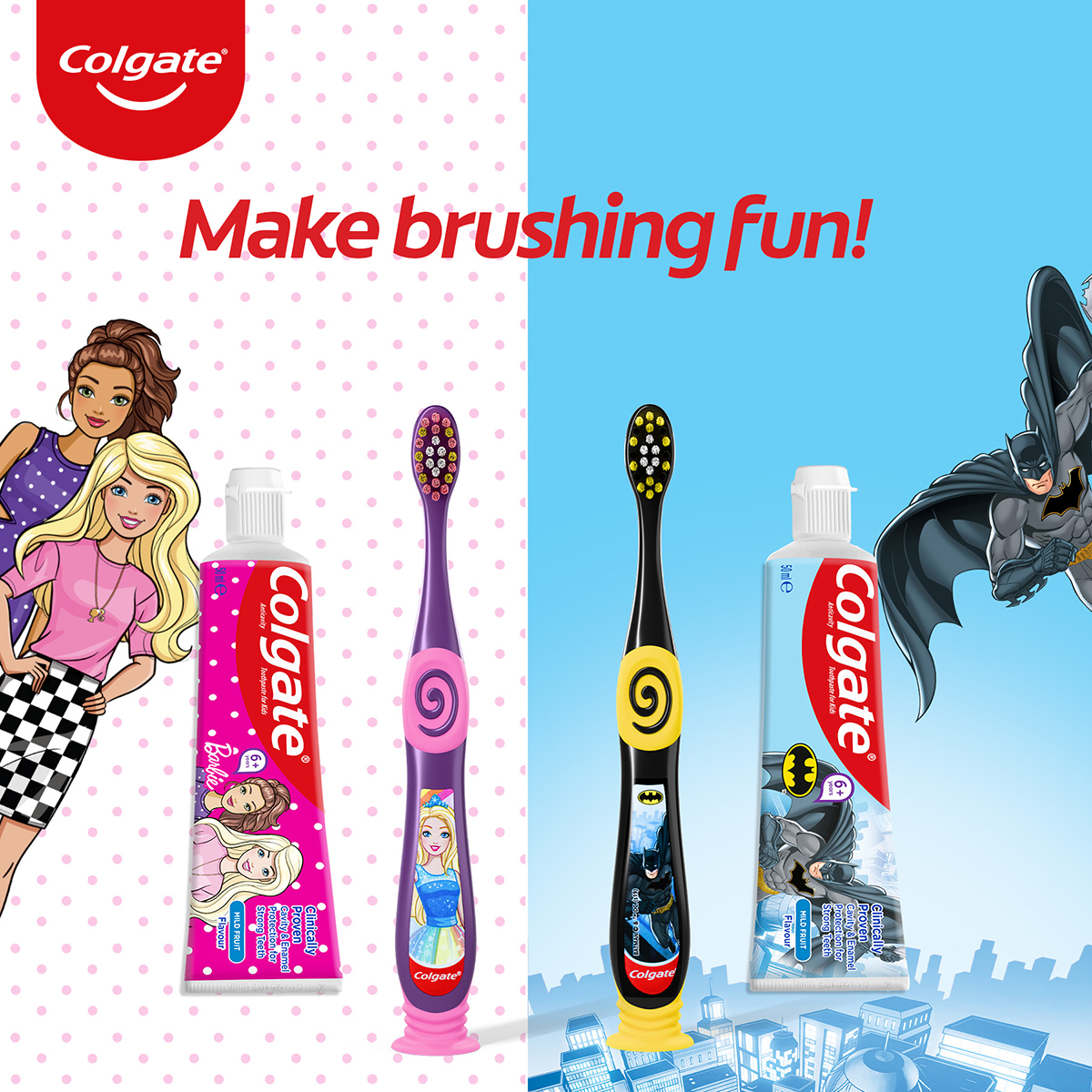 Colgate Kids 6+ years Batman Extra Soft Toothbrush