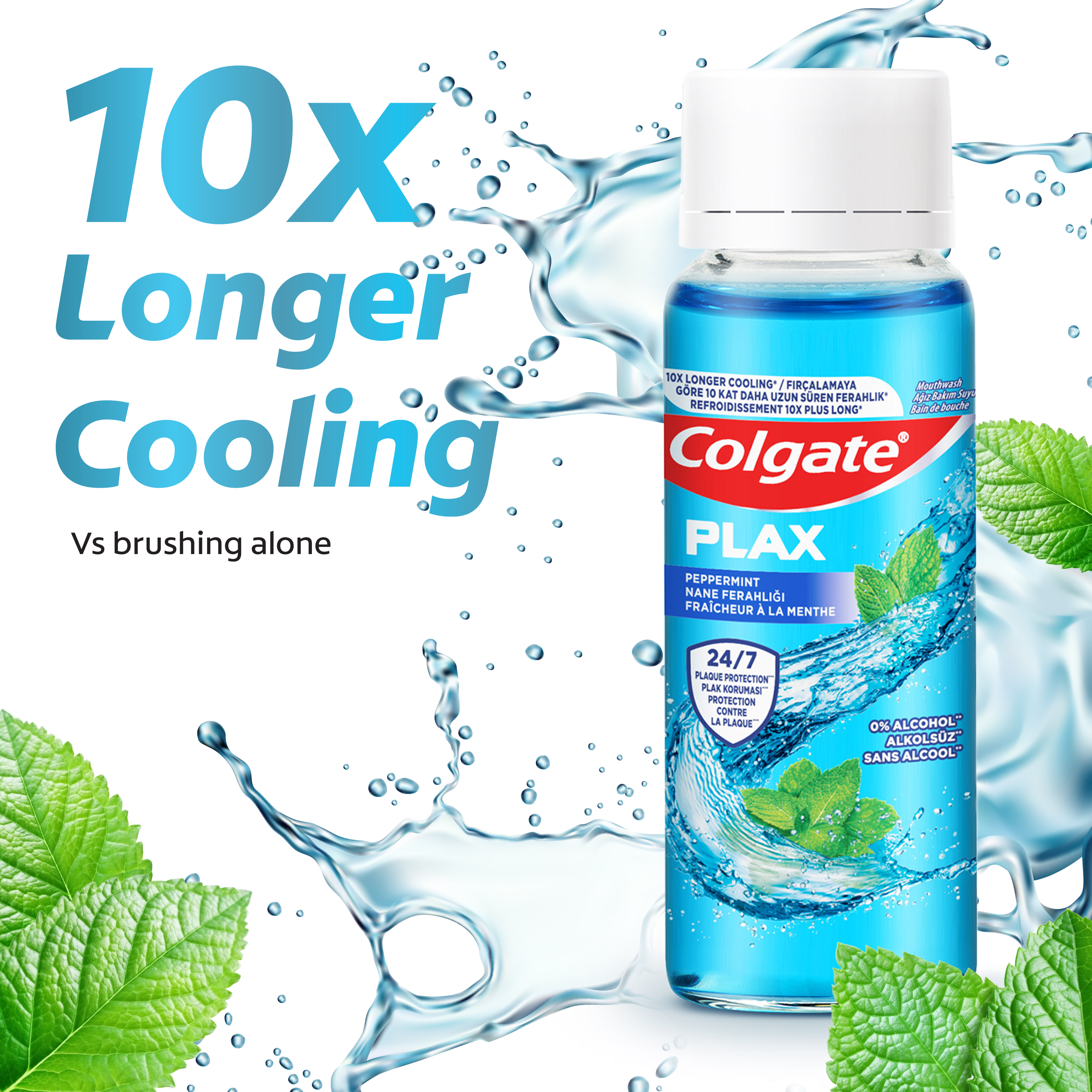 Colgate Plax Peppermint Small On-the-Go Mouthwash 100ml