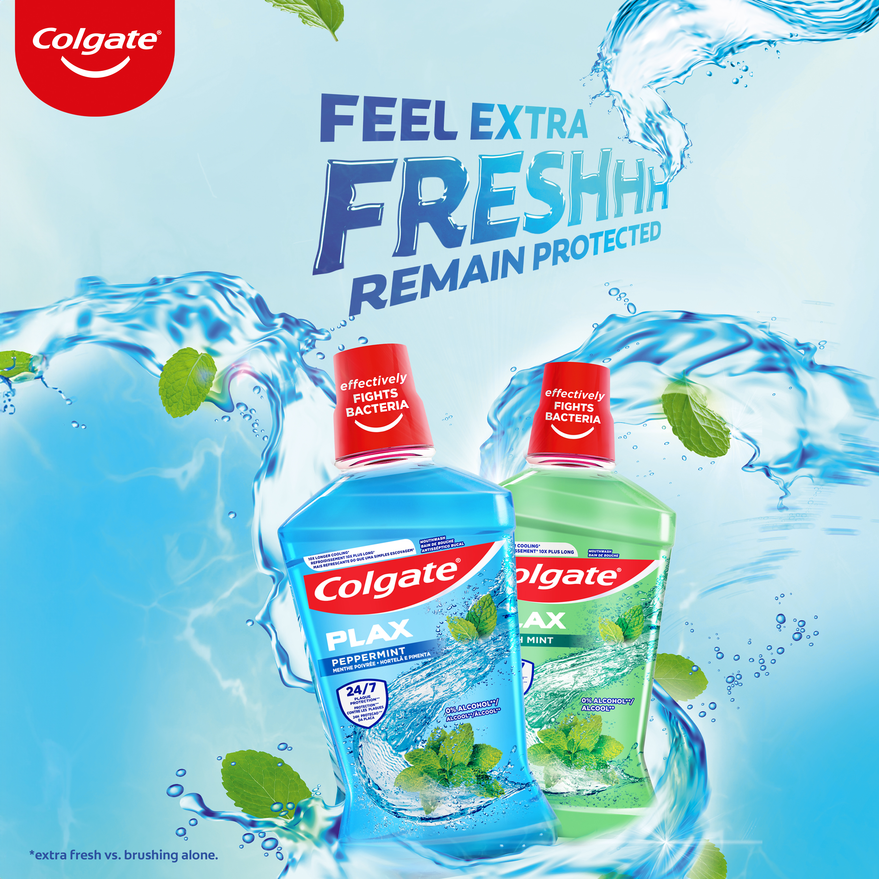 Colgate Plax Peppermint Small On-the-Go Mouthwash 100ml