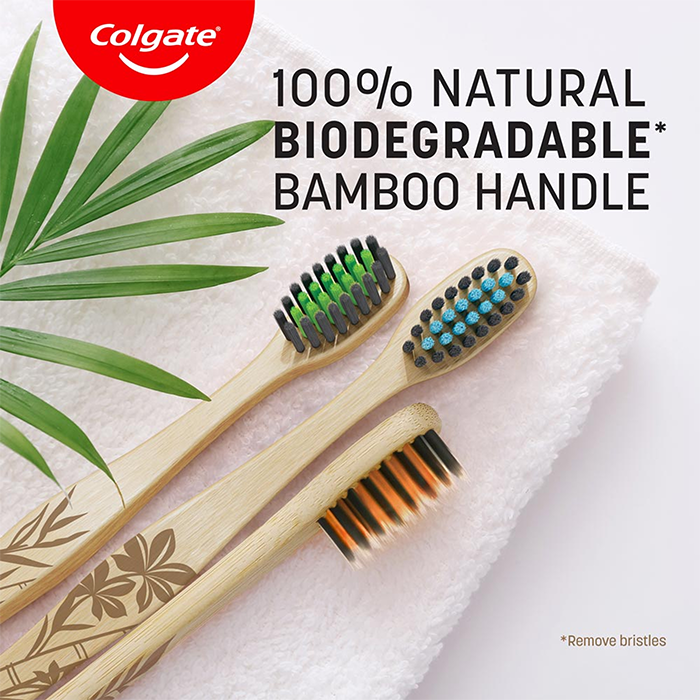 Colgate Toothbrush Bamboo Charcoal Soft Souple