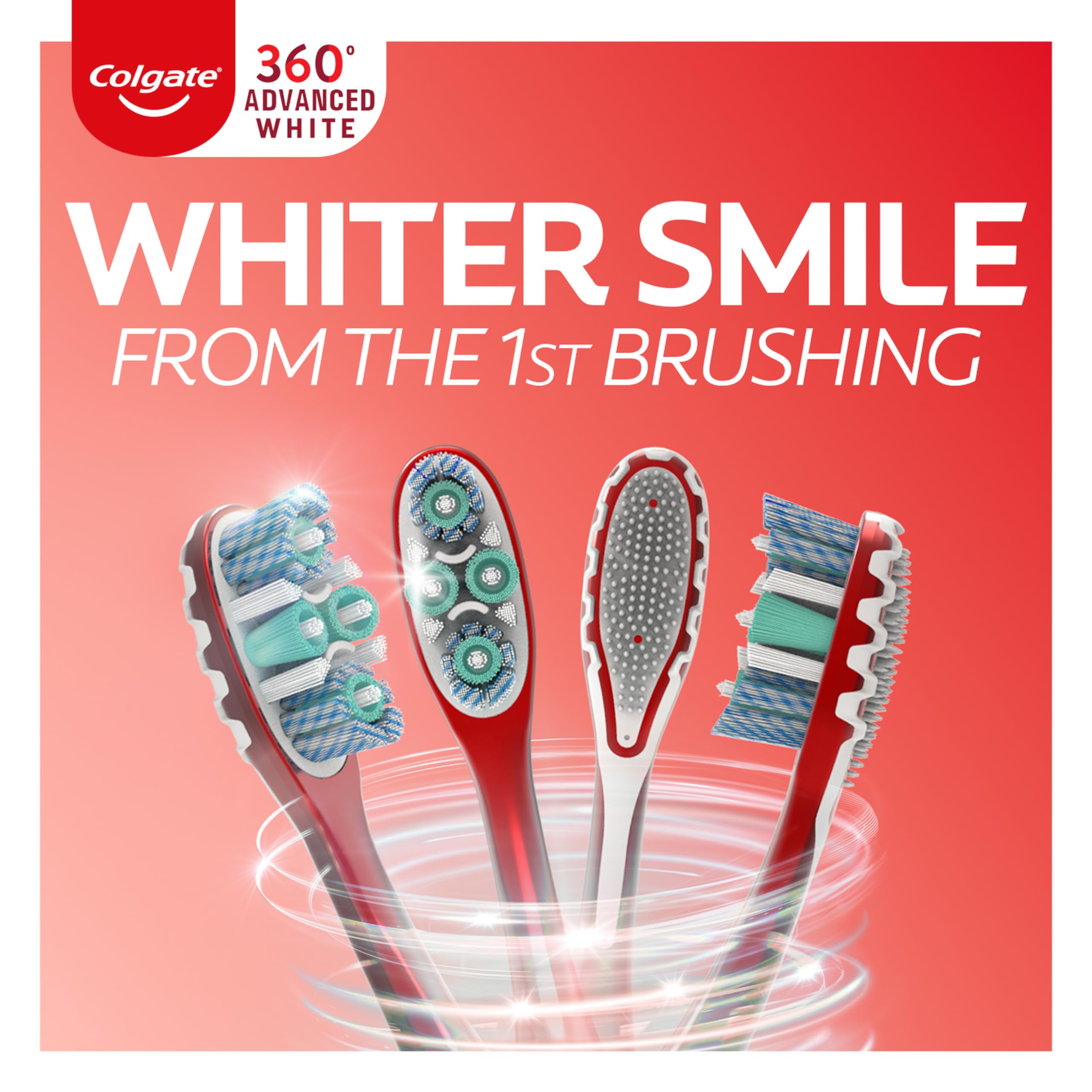 Colgate Toothbrush Medium Compact Head 360 Optic White